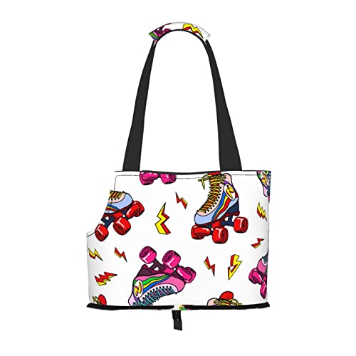 Bunte Rollschuhe Haustier Schultertasche Haustier Handtasche Tragbare Faltbare Haustier Sling Tragetasche Handtasche für kleine Haustiere Outdoor Shopping Reisen von ASEELO