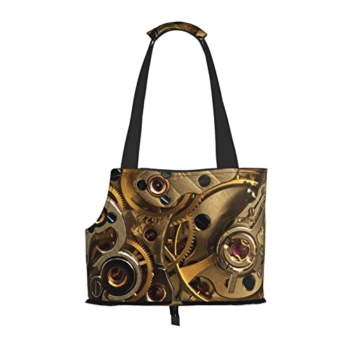 Coole Steampunk Gears Haustier-Schultertasche, tragbar, faltbar, für kleine Haustiere, Outdoor, Einkaufen, Reisen von ASEELO