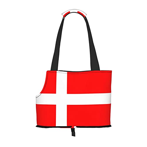 Dänemark Dänische Flagge Haustier Schultertasche Haustier Handtasche Tragbare Faltbare Haustier Sling Tragetasche Handtasche für kleine Haustiere Outdoor Einkaufen Reisen von ASEELO