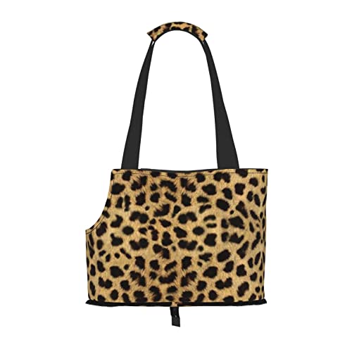 Haustier-Reisehandtasche mit Leopardenmuster und Tiermotiv, tragbar und sicher, bequem und schön. von ASEELO