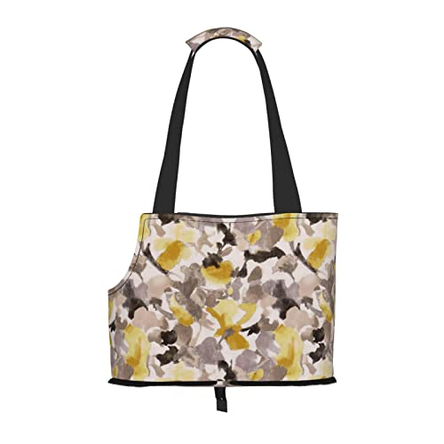 Haustier-Schultertasche mit Blumenmotiv, tragbar, faltbar, für kleine Haustiere, Outdoor, Einkaufen, Reisen von ASEELO