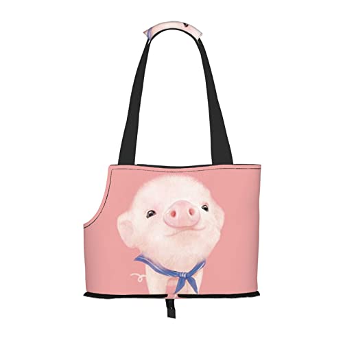 Pink Pig Haustier-Schultertasche, tragbar, faltbar, für kleine Haustiere, Outdoor, Einkaufen, Reisen von ASEELO