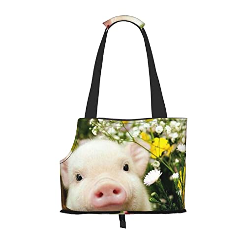 Rape Flower Pig Haustier Schultertasche Haustier Handtasche Tragbare Faltbare Haustier Sling Tragetasche Handtasche für kleine Haustiere Outdoor Einkaufen Reisen von ASEELO