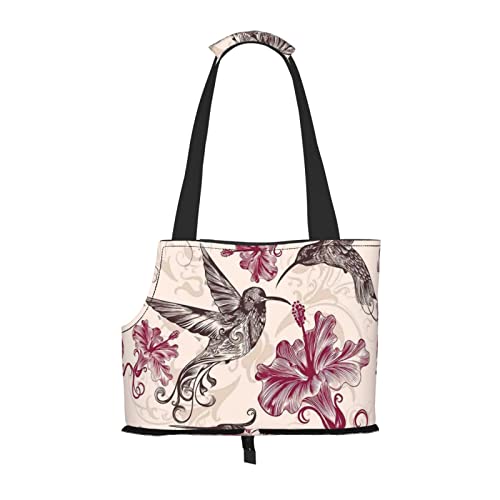 Schöne Blumen Kolibri Haustier Reise Handtasche, Hundegeldbörse, Geldbörse, Haustier, kleine Hundegeldbörse, tragbar und sicher, bequem und schön. von ASEELO