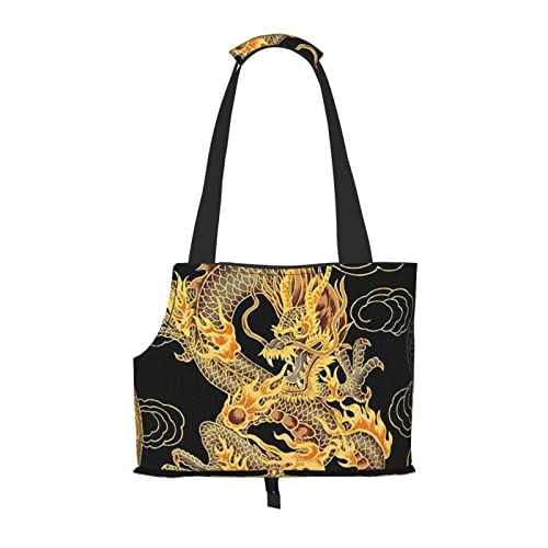 Yellow Dragon Haustier-Reise-Handtasche, Hundebörse, Haustiertasche, kleine Hunde-Geldbörse, tragbar und sicher, bequem und schön. von ASEELO