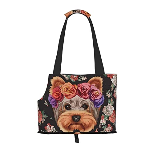 Yorkie Haustier-Reise-Handtasche, Hundebörse, Geldbörse, Haustier, kleine Hunde-Geldbörse, tragbar und sicher, bequem und schön. von ASEELO