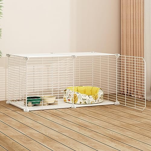 Katzenkäfig für den Innenbereich, Katzenhaus für zu Hause, Katzentransportbox, Metalldraht, leicht zu montierender Katzenzaun, geeignet für eine oder Zwei Katzen, Meerschweinchenkä von ASEENXPS