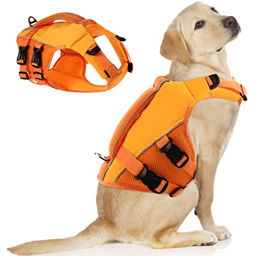 ASENKU Schwimmweste Hund Groß XXL,Verstellbar & Ripstop Hundeschwimmweste,Rettungsweste für Hunde mit Griff und Reflektierend, Hunde Schwimmweste für Chihuahua,Dackel,Französische Bulldogge, Labrador von ASENKU