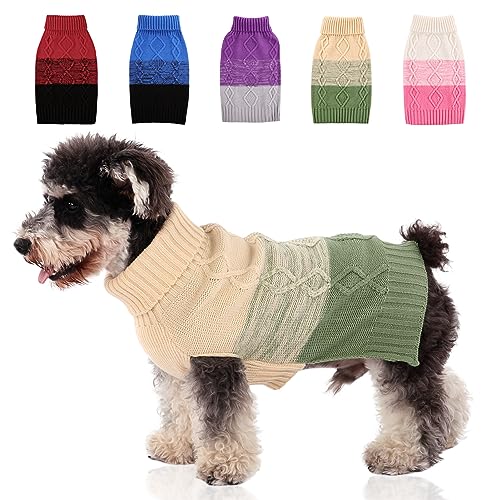 ASENKU Hundepullover für Kleine Mittelgroße Große Hunde,Wärme Hundepulli Strick Pullover Hund,Hundepulli für Dackel,Französische Bulldogge Bulldog Chihuahua von ASENKU