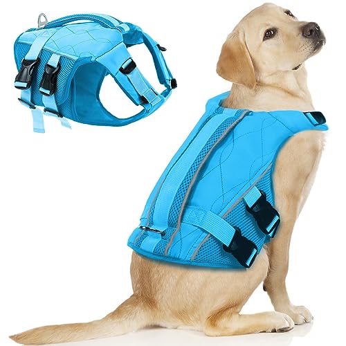 ASENKU Schwimmweste Hund Groß XL,Verstellbar & Ripstop Hundeschwimmweste,Rettungsweste für Hunde mit Griff und Reflektierend, Hunde Schwimmweste für Chihuahua,Dackel,Französische Bulldogge, Labrador von ASENKU