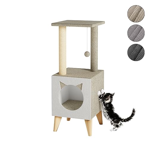 Catherine kratzbaum, cat Scratcher, cat Tree, Bett, Haus, Spielzeug, Tiere, Katze (Beige) von ASF