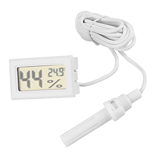 ASHATA LCD Digital Thermometer Tester, Digitalthermometer Mini Digitales Thermo-Hygrometer,Digitaler Temperatur Thermometer Hygrometer Luftfeuchtigkeit Feuchtigmesser Weiß von ASHATA