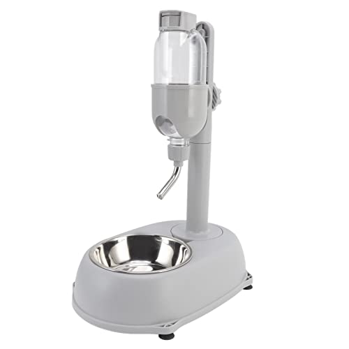 ASHATA Pet Standing Water Dispenser Bowl, Cat Dog Standing Bowl, 500 Ml Multifunktionaler, Abnehmbarer, Höhenverstellbarer Automatischer Stehender Wasserspender für Haustiere von ASHATA