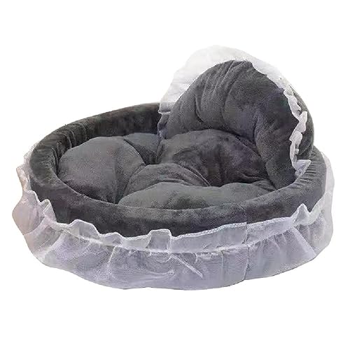 ASHLUYAK Kreatives Prinzessinnen-Bett aus Spitze für Haustiere, Nest mit Rüschen für Hunde und Katzen, Plüsch, weich und bequem, Sofa, Prinzessin, Möbel für Haustiere von ASHLUYAK