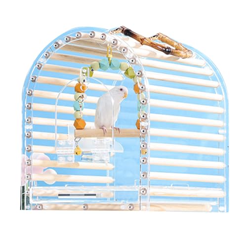 Handheld Birds Travel Cage For Small Papageien Transparent Acrylic Carry Cage For Lovebirds Portable Carry Box For Conure Portable Bird Cage Papagei Outdoor Cage von ASHLUYAK