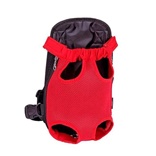 ASIAD Hundeträger-Tasche,Hund Welpen-Beutel Rucksack Abdominal Carrier Bag Pet Tote Bag für Katze Hund Tragetasche Reisetasche,Rot von ASIAD