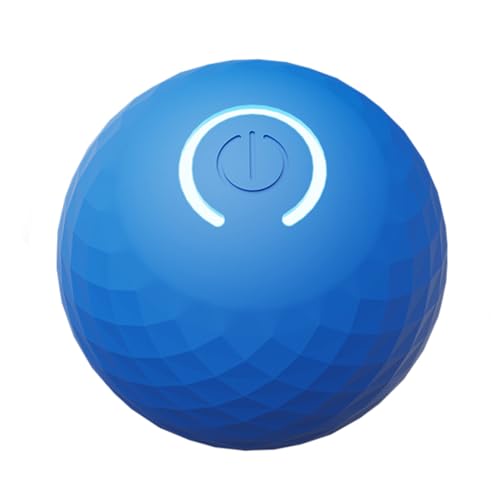 ASIEIT Active Rolling Ball USB wiederaufladbar, interaktiver Hundeball, langlebig, intelligentes elektrisches Ballspielzeug for Welpen/kleine/mittelgroße Hunde (blau) von ASIEIT