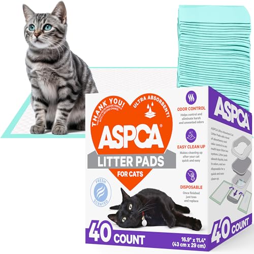 ASPCA Nachfüllpackungen für Katzentoiletten-System, mit Frischduft, Größe 42 x 29 cm, 40 Stück von ASPCA