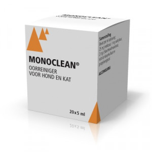 Monoclean Ohrreiniger für Hund und Katze 2 x (20 x 5 ml) von AST Farma