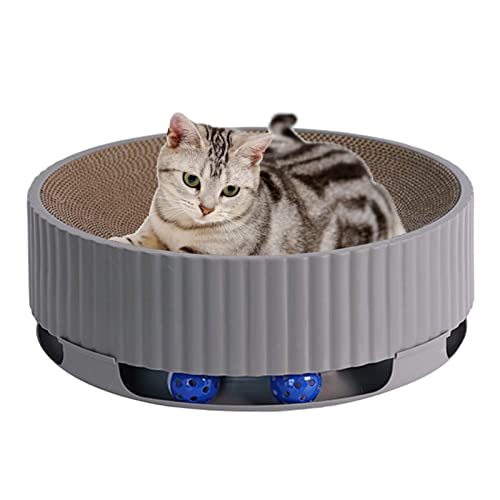 ASTRL Katzen-Kratzblock - Napfförmiger Katzenkratzer,Cat Scratcher Karton mit Fun Track Yo-Yo, recycelbare Scratcher für Indoor-Katzen, Cat Scratch Box für Zuhause von ASTRL