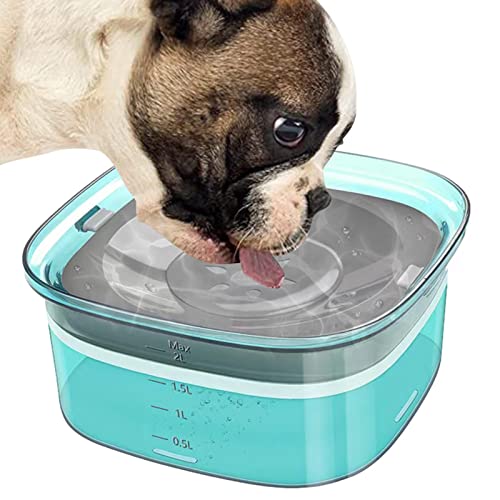 ASTRL Langsamer Wassernapf für Hunde - Wassernapf für Hunde Kein Verschütten - 2L Wassernapf mit großem Fassungsvermögen für Katzen und Hunde, transparenter langsamer Wasserspender für Haustiere von ASTRL