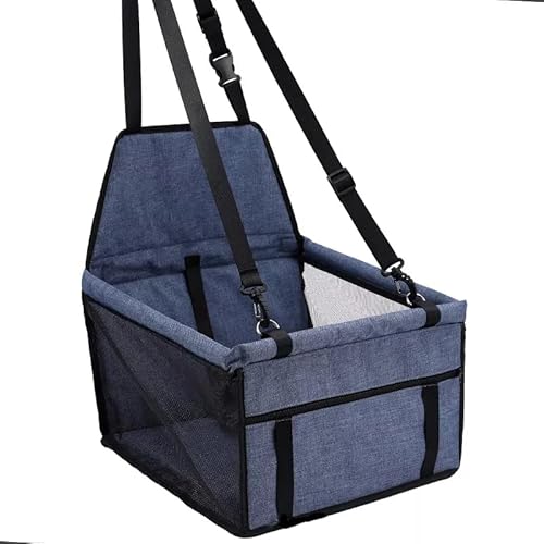 Auto-Haustiertasche, Haustier-Reisematte, Autotasche, atmungsaktiv, Haustierbedarf, Hundesitz aus Material ist sicher und bequem, abnehmbar und leicht zu reinigen. (Navy) von ASUMUI