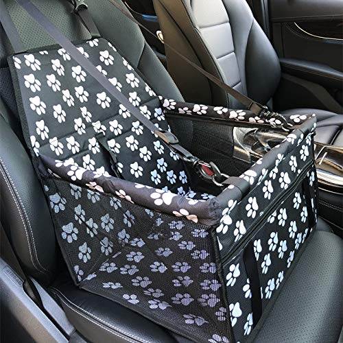 Hundeautositz Pet Booster Seat Pet Travel Safety Car Seat, Hundesitz aus Material ist sicher und bequem, abnehmbar und leicht zu reinigen. (Black) von ASUMUI