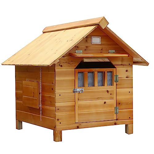 Hundehütte Aus Holz Für Draußen Und Drinnen – Hundekäfig, Hundehütte Für Den Winter, Wetterfest, Atmungsaktiv, Einfache Montage – Für Kleine, Mittelgroße Und Große Hunde Und Katzen (XXL) von ASumPio