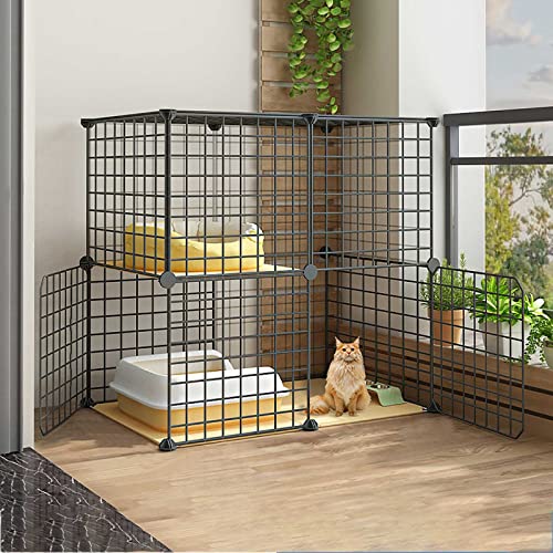 Katzenkäfig, DIY-Katzengehege, Katzenzwinger Für Den Innenbereich, 1-2-3-Stöckiger Katzenkäfig, Großer Katzenkäfig, Katzenkiste Mit Katzentoilette – Für Katzen, Hasen, Chinchillas – Katzenlaufstall, von ASumPio