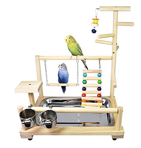 Parrot Playstand, Bird Playground, Papagei Vogel Spielplatz, Papageien Vogelständer Vogelspielplatz für Vogelkäfige, für Wellensittich Nymphensittich(37 * 26 * 44CM) von ATB-GIFT