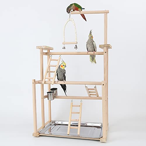 ATB-GIFT Parrot Playstand, Bird Playground, Papagei Vogel Spielplatz, Papageien Vogelständer Vogelspielplatz für Vogelkäfige, für Wellensittich Nymphensittich(44 * 31 * 79CM) von ATB-GIFT