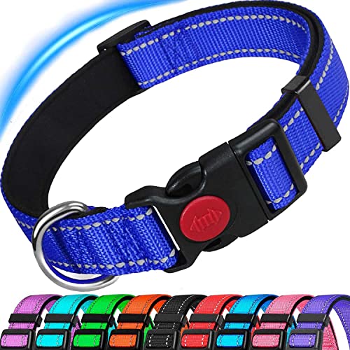 ATETEO Reflective Dog Collar with Safety Locking Buckle and Soft Neoprene Padded, Adjustable Durable Nylon Puppy Collar for Medium large Dogs von ATETEO