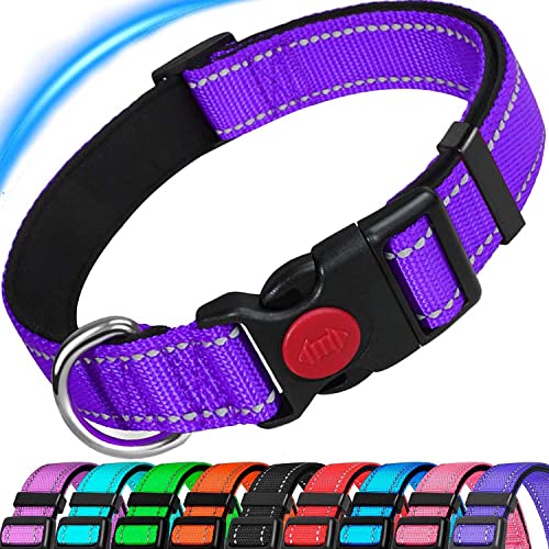 Reflective Dog Collar,Padded Breathable Soft Neoprene Nylon Pet Collar Adjustable for Extra Large Dogs von ATETEO