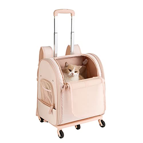 ATHUAH ATHUAH Haustier-Reisetrage-Rucksäcke, Katzenbox, Katzentrage-Rucksäcke, atmungsaktive Haustier-Trolley-Tasche, Oxford-Stoffkiste, Katzen-/Hunde-Rucksack, tragbar, faltbar, Haustier-Trolley mit von ATHUAH