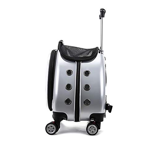 ATHUAH ATHUAH Haustier-Rollträger-Rucksack, Katzen-/Hunde-Tragetasche, eleganter Hundeträger mit Premium-Rädern rund um Katzen-Reiseträger, Kleiner Hunde-Kinderwagen mit 360°-Rädern und von ATHUAH