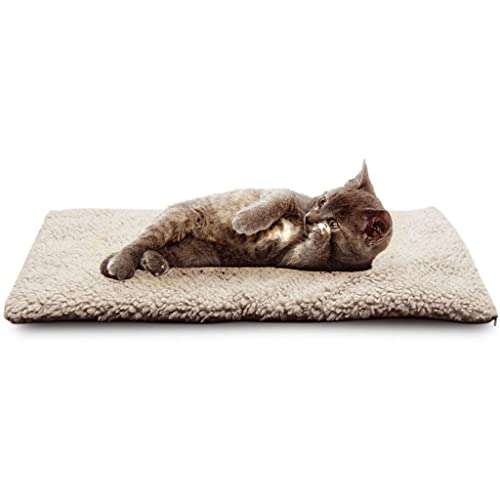 ATHUAH Winterwarme große Flanell-Baumwollmatratze für Hunde und Katzen, selbstheizender Teppich, Thermisch waschbare Decke, atmungsaktive Wolle, Bettunterlage (Farbe: D, Größe: S-Code) von ATHUAH