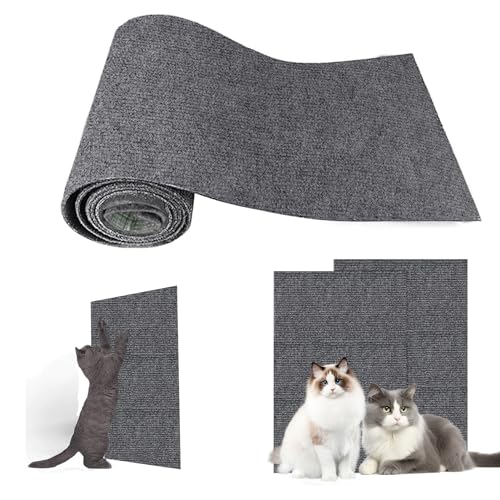 Selbstklebende Kratzmatte Katzen, 30CM X 100CM Kratzbretter Katze Wand, für kratzteppich Katzen, Kratzwand, DIY Kratzmatte Katze Kratzfester Schutz Möbel Bodenschutz Katzenkratzbrett von ATMWM