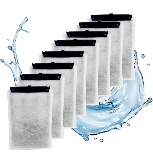 8 x Ersatz Filterpads mit Aktiv Kohle und Zeolithe,für Tetra ReptoFilter Kartuschen Aquarien,Aquarium Filterkartusche für Tetra EasyCrystal Filter 250 und EasyCrystal FilterBox 300 von ATMWM