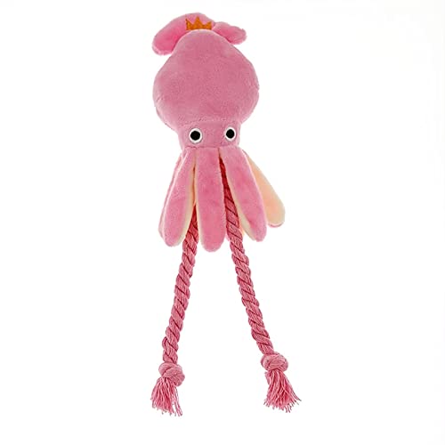 ATUMY Heimtierbedarf Haustier Katze Hund Spielzeug Octopus BB Plüsch Rosa Kauen Quietschen Spielzeug Hunde Reinigung Zähne Spielzeug Kauspielzeug für Hunde(Octopus) von ATUMY