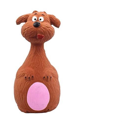 ATUMY Heimtierbedarf Haustierspielzeug für Hunde, Latex, quietschender Klang, Elefant/Kuh, Kauspielzeug für kleine und mittelgroße Hunde Kauspielzeug für Hunde(1pc Brown Dog) von ATUMY