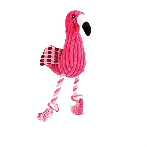 ATUMY Heimtierbedarf Hündchen-Quietscher-Quietschspielzeug für Hunde, niedlicher Oktopus-Küken-Vogel-Tierhaustier-Kauspielzeug Kauspielzeug für Hunde(Red Flamingo) von ATUMY