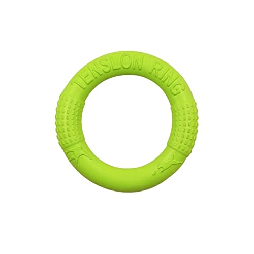 ATUMY Heimtierbedarf Interaktives Training Ring Puller beständig für Hunde Haustier Fliegende Scheiben Bissring Spielzeug Hund Kauspielzeug für Hunde(Green-18CM) von ATUMY