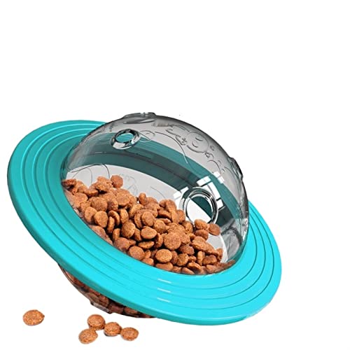 ATUMY Heimtierbedarf Lustiges Haustier, das Leckagefutterbehälter schüttelt, Welpenkatze, langsames Futter, Haustierbecher, Spielzeug Kauspielzeug für Hunde(Ufoblue,1pcs) von ATUMY