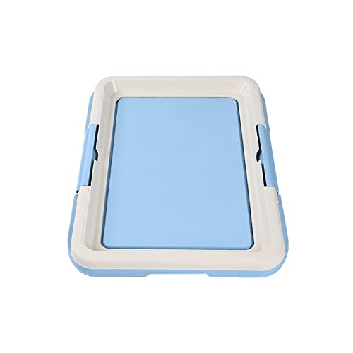 ATUMY Hundetoilette Haustiermatte Blau Tragbarer Hundetraining Toilette Indoor Hunde Töpfchen Puzzleer Toilette Für Katzen Katze Wurf Box Welpen Pad Holder Tablett Haustierbedarf von ATUMY