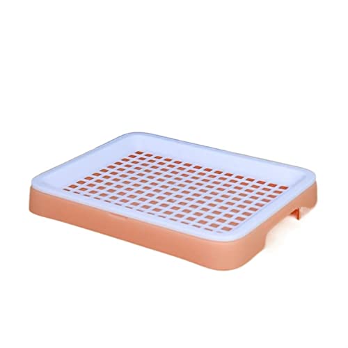 ATUMY Hundetoilette Haustiermatte Chinchilla-Toilette, Kaninchenzubehör, große Urinal-Bettpfannenschublade mit unterem Netz, spezielle Haustiertoilette(PINK) von ATUMY