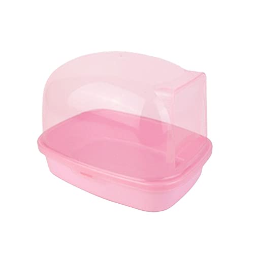 ATUMY Hundetoilette Haustiermatte Chinchilla-Trockenbad, Toilette, Duschraum, Kleintier-Badehaus, Degus, Eichhörnchen, Staub, Haustiere, Badezimmer(Pink) von ATUMY