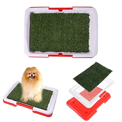 ATUMY Hundetoilette Haustiermatte DREI Ebenen Pet Reliefsystem Haustier Hund Töpfchen Toilette Urenin Trainer Gras Mat Pad Patch Indoor Outdoor von ATUMY