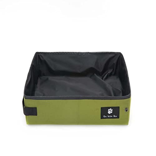 ATUMY Hundetoilette Haustiermatte Einfache zusammenklappbare Katzentoilette, wasserdicht, für den Außenbereich, faltbar, tragbar, Reisetoilette(Green,S 40x30x10cm) von ATUMY