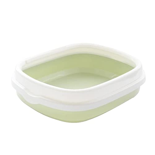 ATUMY Hundetoilette Haustiermatte Große Katzentoilette, Haustiertoilette, Bettpfanne, Training, Sandtoilette aus Kunststoff, halbgeschlossene Katzentoilette(Green,Big) von ATUMY