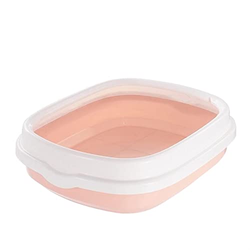 ATUMY Hundetoilette Haustiermatte Große Katzentoilette, Haustiertoilette, Bettpfanne, Training, Sandtoilette aus Kunststoff, halbgeschlossene Katzentoilette(Pink,Big) von ATUMY